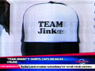<b> QTV: </b> 'Team Jinkee' T-shirts, caps on sales online