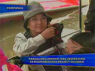 <b>Saksi: </b>Pres. Arroyo inspects river dredging project in Pampanga