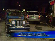 <b>Saksi: </b>Motorists troop to gas stations for full tanks