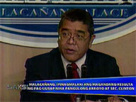   Saksi:  Malacanang claims good results in Arroyo-Clinton talks