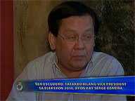  Saksi:  Chiz Escudero to run for veep in 2010, says Serge Osme&ntilde;a