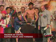 Pacman, Cotto meet weight limit