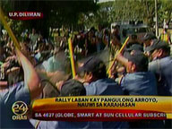 Anti-Arroyo rally in UP-Diliman turns violent