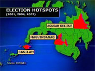 Maguindanao, Basilan and Agusan del Sur among election hotspots