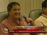 Acting ARMM Gov. Ansaruddin Adiong first day in office
