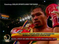 Pacquiao ranks 2nd in list of world's greatest boxers