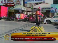 Dancing traffic enforcers in Dagupan, Pangasinan