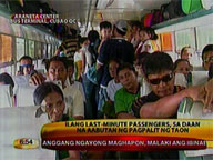 Some last-minute passengers welcome the New Year while on the road
