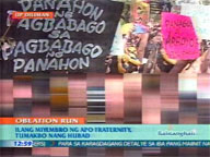  QTV:  Members of APO fraternity do the traditional Oblation Run at UP Diliman
