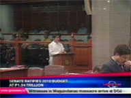  QTV:  Senate ratifies 2010 budget at P1.54 trillion
