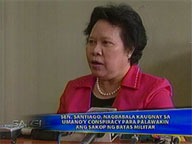   Saksi:   Sen. Santiago warns vs 'conspiracy' to widen scope of martial law
