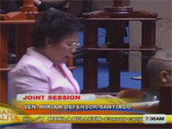 Interview with Sen. Santiago on joint session of Congress on Proclamation 1959