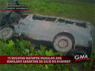 15 hurt after vehicle falls into ravine in North Cotabato