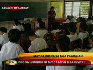 It's back to school for students near Mayon