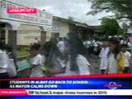 <b> QTV: </b> Albay students go back to school as Mayon calms   down
