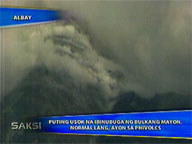  Saksi:  White smoke from Mayon is normal - Phivolcs