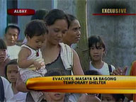Albay evacuees happy in new temporary shelter