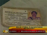 Senior citizens should be exempted from 12% E-VAT