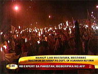Over 2,000 farmers camp overnight at Dept. of Agrarian Reform