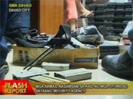 Authorities seize arms from security agency in Davao City