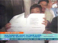  QTV:  Transport groups in favor of RFID submit motion to Supreme Court
