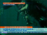   QTV:   Retrieval operations on M/V Catalyn-B targeted to end today