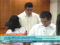  QTV:  Comelec OKs 144 party-list groups to take part in May polls