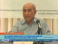  QTV:  Fr. Bernas: PGMA should not appoint new Chief Justice
