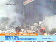  QTV:   Interview with resident Edgar Tampos on the 6-seater plane that crashed in Cotabato City