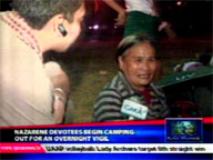   QTV:  Nazarene devotees begin camping out for overnight stay