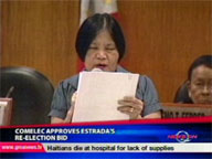 <b>QTV: </b>Comelec OKs Estrada's re-election bid