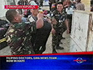  QTV:  Filipino doctors, GMA news team now in Haiti