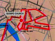   Saksi:  Route of the Black Nazarene procession
