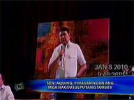  Saksi:  Pollsters chide Noynoy Aquino for comment on cheapie polls