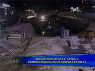  Saksi:  Traffic gridlock due to Mindanao Ave underpass construction in QC