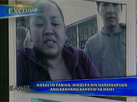  Saksi:  Rosalyn Fabian still desperately seeking her missing sister in Haiti