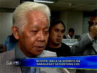   Saksi:   Aquino camp asks Comelec to revert to earlier ruling on Acosta as nuisance candidate