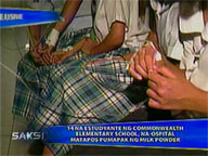  Saksi:  14 school kids in Commonwealth hospitalized after eating milk powder