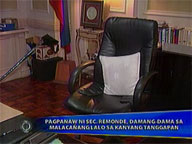  Saksi:  Sec. Remonde's death most felt in Malaca&ntilde;ang and OPS
