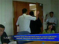  Saksi:  Makati Vice Mayor Mercado and Councilor Binay in shouting match at city council session