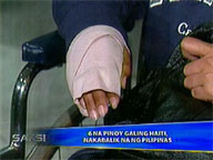   Saksi:   6 Filipinos from Haiti are back to homeland