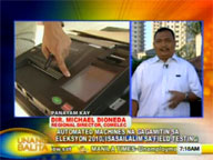 Comelec Regional Director Michael Dioneda: PCOS machines to undergo field testing