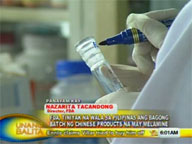 FDA Director Nazarita Tacandong: FDA to make sure that new batch of melamine-tainted products from China are not imported into the Philippines