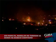 Fire hits Baseco compound, leaves 800 families homeless