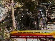 3 killed as truck falls into ravine in Antipolo City
