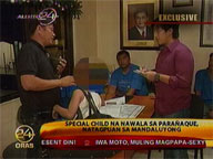 Missing special child in Para&ntilde;aque found in Mandaluyong