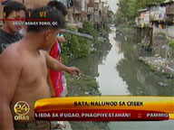 Child drowns in creek at Barangay Bahay Toro, QC