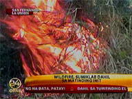Wildfire due to severe heat scorches areas in San Fernando, La Union