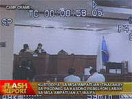 Custody for Ampatuan discussed in rebellion case hearing