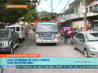  QTV:  Jinggoy, Enrile conduct motorcade in QC